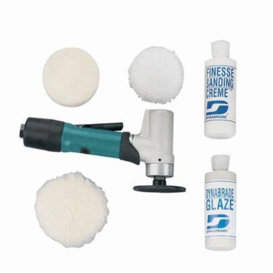 Dynabrade® 51405 Rotary Buffer Kit, 3 in Dia, 3/8-24 Male, 0.4 hp, 24 scfm, 90 psi