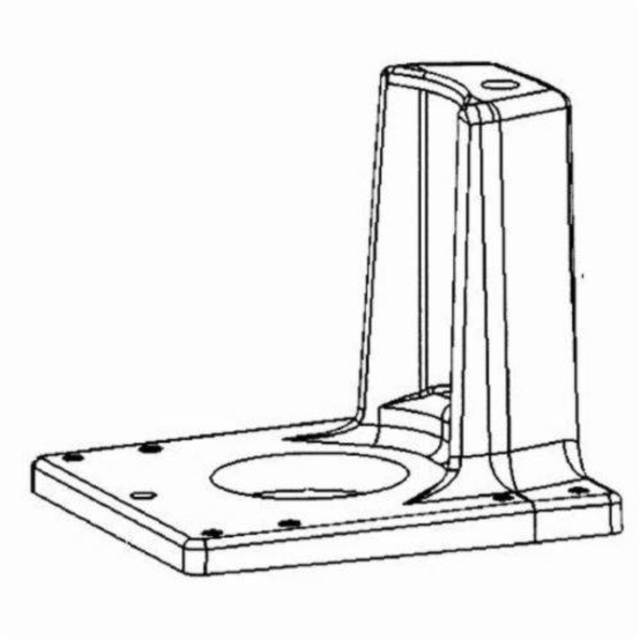 Dynabrade® 52622 Base, 3 in Flush Cut, C/V, For Use With 0.7 hp Vacuum Cut-Off Tools