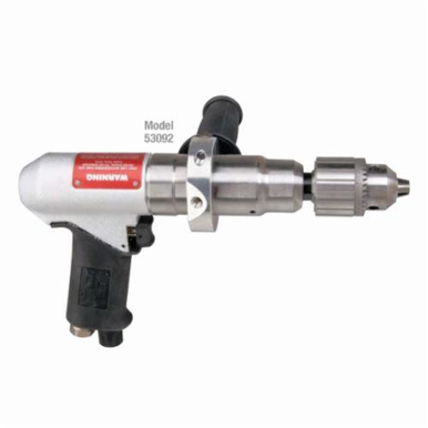 Dynabrade® 53091 Planetary Geared Air Powered Drill, 3/8 in Keyed Chuck, 0.7 hp, 33 scfm, 90 psi