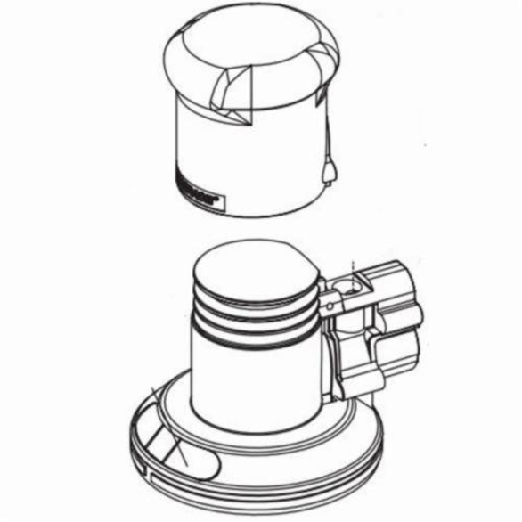 Dynabrade® 56581 Housing Grip, For Use With 58400 and 58420 5 in and 6 in Two Hand Random Orbital Sanders, Teal