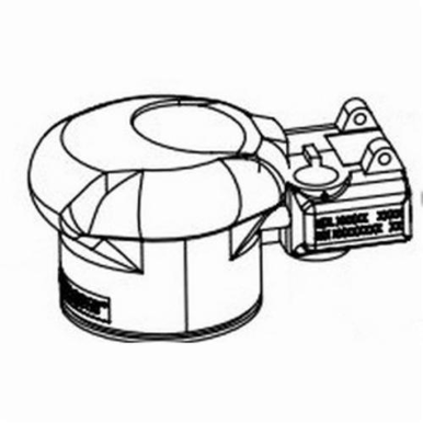 Dynabrade® 69525 Housing, For Use With Mini-Dynorbital® 69500 Silver Supreme Palm Style Random Orbital Sander