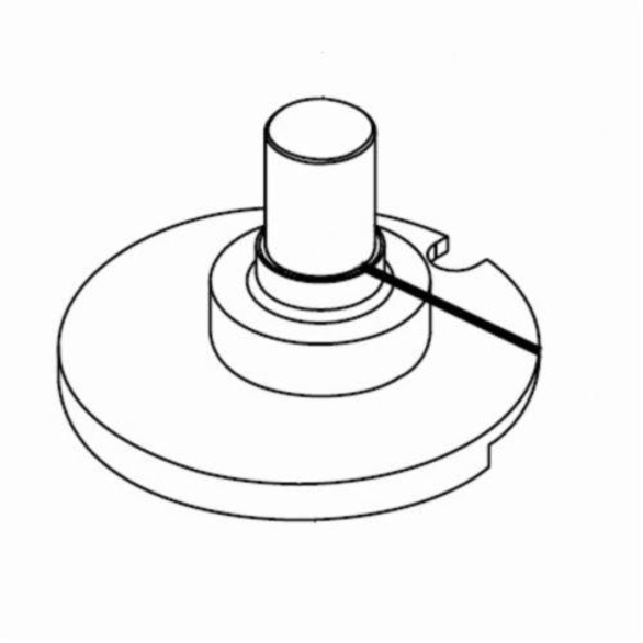 Dynabrade® 61324 Balancer Shaft, For Use With DynaLocke™ 52760 Hook-Face Pad Head Sander