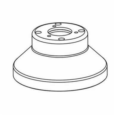 Dynabrade® 61349 Guard Assembly, 11 in Orbital, NV, Crown, For Use With 51582 and 51583 Electric Random Orbital Sanders