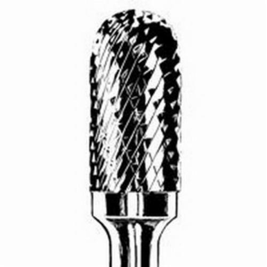 Dynabrade® DynaBurr SC-3 Abrasive Burr, Cylindrical-Radius End (Shape SC), 3/8 in Dia, Double Cut