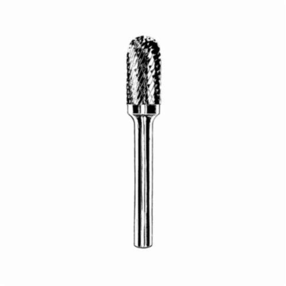 Dynabrade® DynaBurr SC-41 Abrasive Burr, Cylindrical-Radius End (Shape SC), 3/32 in Dia, Double Cut