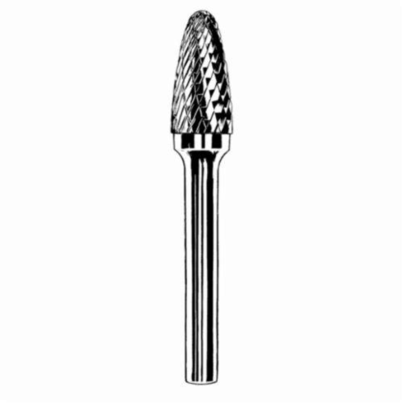 Dynabrade® DynaBurr SF-42 Abrasive Burr, Tree Radius (Shape SF), 1/8 in Dia, Double Cut