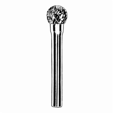 Dynabrade® DynaBurr SD-42 Abrasive Burr, Ball (Shape SD), 3 mm Dia, Double Cut