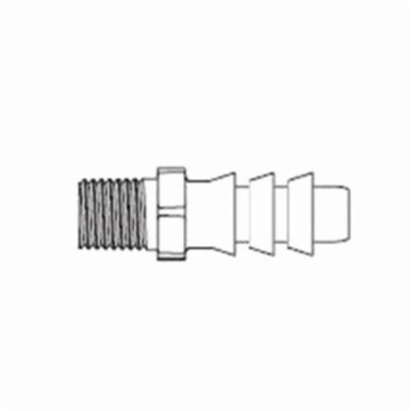 Dynabrade® 96320 Barbed Insert, 1/4 in MNPT, For Use With 8 mm ID Hose