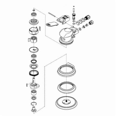 Dynabrade® 96620 Motor Tune Up Kit, For Use With 69113 and 69114 Air Orbital Sanders