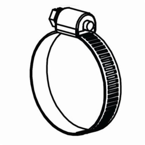 Dynabrade® 97176 Hose Clamp, 15/16 to 1-1/2 in, For Use With 49135 and 49430 Angle Head Drill