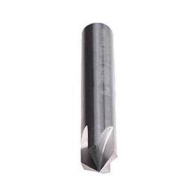 Emuge 1715.09006 Chamfer Mill, 6 mm Dia Cutter Head, 90 deg Included, 54 mm OAL, Sub-Micrograin Carbide, Bright