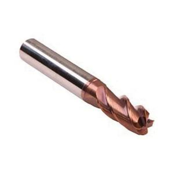 Emuge 2698A.012015 Corner Radius & Corner Chamfer End Mills 12mm Milling Dia, 26mm LOC, 83mm OAL, 4 Flutes, Carbide