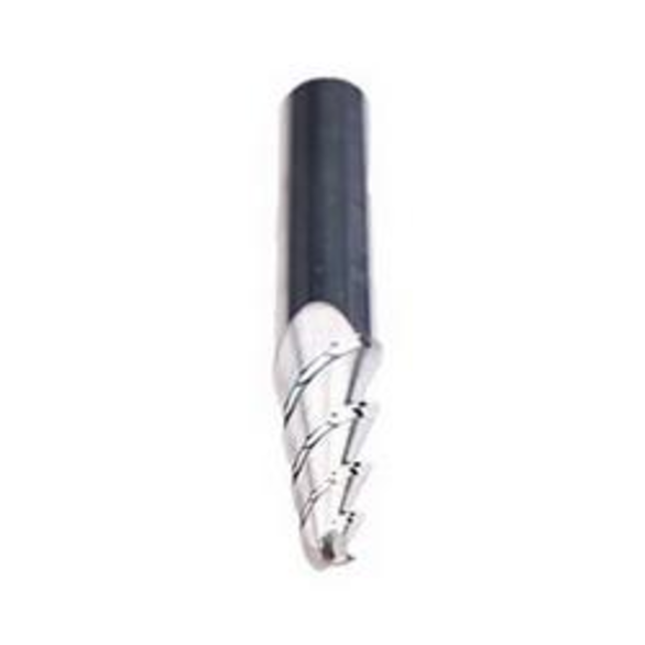 Emuge 3440.06020B Ball End Mills 2mm Milling Dia, 30mm LOC, 80mm OAL, 3 Flutes, Carbide