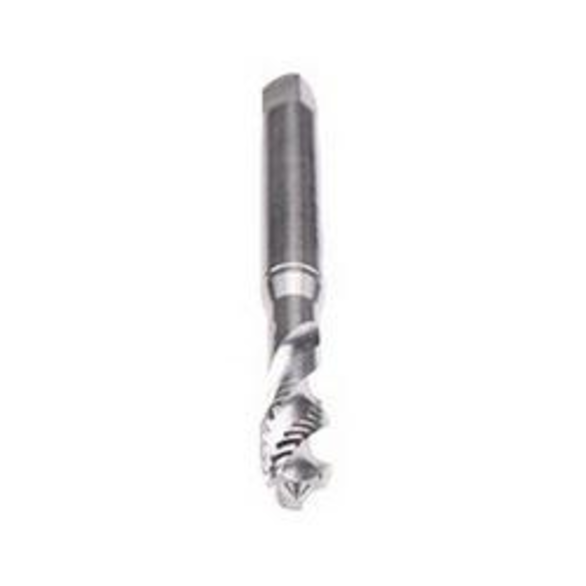 Emuge B0501050.0050 Enorm 1-STEEL-LH B0501050 Form C Reinforced Shank Spiral Flute Tap, Right Hand Cutting, M5x0.8 Thread, Modified Bottoming Chamfer, Right Hand Flute Direction, 3 Flutes, Bright, HSS-E