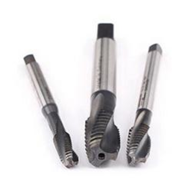 Emuge CU456011.5018 Rekord 2D-TI CU456011 Form C Slow Reduced Shank Spiral Flute Tap, Right Hand Cutting, 1-8 Thread, Modified Bottoming Chamfer, Right Hand Flute Direction, 3 Flutes, NT2 Coated, HSS-E