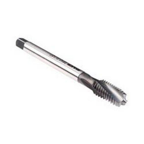 Emuge AU456001.5014 Rekord D-TI AU456001 Form C Reduced Shank Spiral Flute Tap, Right Hand Cutting, 9/16-12 Thread, Modified Bottoming Chamfer, Right Hand Flute Direction, 3 Flutes, NT2 Coated, HSS-E