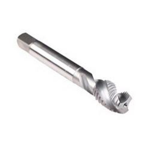 Emuge AU503000.0277 Enorm VA AU503000 Form C Reinforced Shank Spiral Flute Tap, Right Hand Cutting, M10x1.25 Thread, Modified Bottoming Chamfer, Right Hand Flute Direction, 3 Flutes, Bright, HSS-E