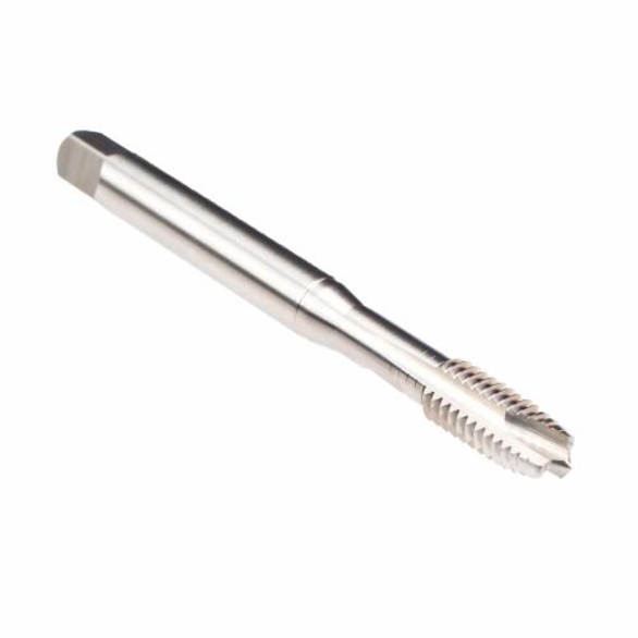Emuge B0208950.0040 Rekord 1B-STEEL-L B0208950 Form B Reinforced Shank Spiral Point Tap, Left Hand Cutting, M4x0.7 Thread, 4-5 Plug Chamfer, 3 Flutes, Bright, HSS-E
