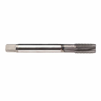 Emuge C020C300.0130 Rekord 2B-VA C020C300 Form B Reduced Shank Spiral Point Tap, Right Hand Cutting, M30x3.5 Thread, 4-5 Plug Chamfer, 4 Flutes, GLT-1 Coated, HSS-E