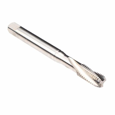 Emuge B0461000.0060 Rekord 1D-STEEL/E B0461000 Form E Reinforced Shank Slow Spiral Flute Tap, Right Hand Cutting, M6x1 Thread, 1.5-2 Bottoming Plug Chamfer, Right Hand Flute Direction, Bright, HSS-E