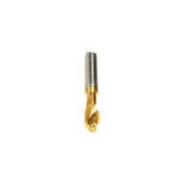 Emuge B0461400.0030 Rekord 1D-STEEL/E B0461400 Form E Reinforced Shank Slow Helix Spiral Flute Tap, Right Hand Cutting, M3x0.5 Thread, Bottoming Chamfer, Right Hand Flute Direction, 2 Flutes, TiN Coated, HSS-E