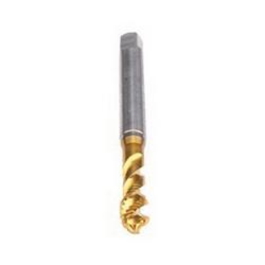 Emuge B0501400.0100 Enorm 1-STEEL B0501400 Form C Fast Reinforced Shank Spiral Flute Tap, Right Hand Cutting, M10x1.5 Thread, Modified Bottoming Chamfer, Right Hand Flute Direction, 3 Flutes, TiN Coated, HSS-E