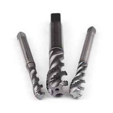 Emuge BU519400.5043 Enorm 1-Z/E BU519400 Form E Fast Reinforced Shank Spiral Flute Tap, Right Hand Cutting, 1/4-28 Thread, Bottoming Chamfer, Right Hand Flute Direction, 3 Flutes, TiCN Coated, HSS-E