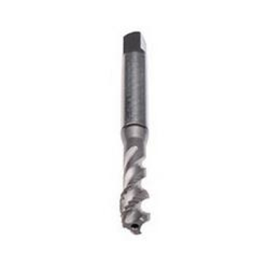 Emuge B099C400.0100 Enorm 1-Z-IKZ B099C400 Form C Reinforced Shank Spiral Flute Tap, Right Hand Cutting, M10x1.5 Thread, Modified Bottoming Chamfer, Right Hand Flute Direction, 3 Flutes, GLT-1 Coated, HSS-E