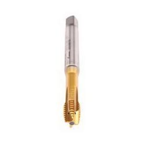 Emuge BU089300.5041 Rekord 1B-VA-IKZN BU089300 Form B Reinforced Shank Straight Flute Spiral Point Tap, Right Hand Cutting, #10-32 Thread, Plug Chamfer, 3 Flutes, TiCN Coated, HSS-E