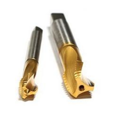 Emuge CU573701.5019 Rekord 2D-Z-BF CU573701 Form C Reduced Shank Chipbreaker Tap, Right Hand Cutting, 1-1/8-7 Thread, Modified Bottoming Chamfer, Right Hand Flute Direction, 3 Flutes, TiN Coated, HSS-E