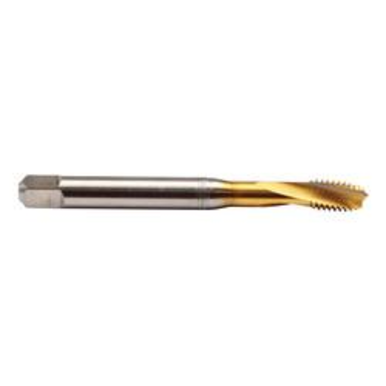 Emuge BU523701.5041 Rekord 1D-Z-BF BU523701 Form C Reinforced Shank Chipbreaker Tap, Right Hand Cutting, #10-32 Thread, Modified Bottoming Chamfer, Right Hand Flute Direction, 3 Flutes, TiN Coated, HSS-E