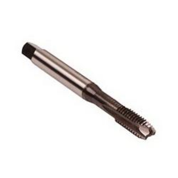 Emuge BU206511.5009 Rekord 1B-AERO BU206511 Form C Reinforced Shank Straight Flute Spiral Point Tap, Right Hand Cutting, 1/4-20 Thread, Modified Bottoming Chamfer, 3 Flutes, NT Coated, HSS-E