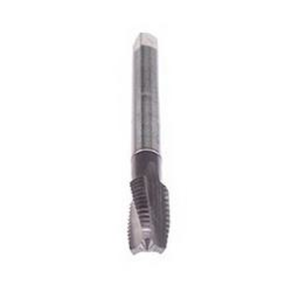 Emuge CU30J411.5012 Rekord 2C-NI CU30J411 Form D Reduced Shank Slow Helix Spiral Flute Tap, Left Hand Cutting, 7/16-14 Thread, Plug Chamfer, Left Hand Flute Direction, 3 Flutes, TiCN Coated, HSS-E