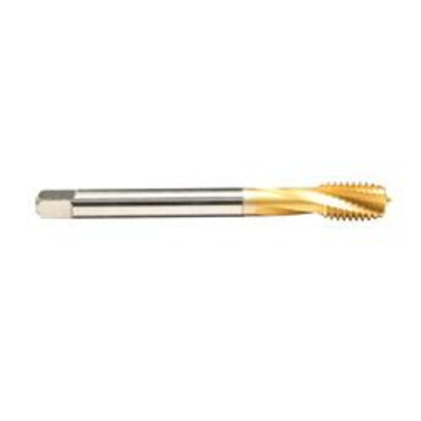 Emuge C0453701.0133 Rekord 2D-Z C0453701 Form C Reduced Shank Spiral Flute Tap, Right Hand Cutting, M33x3.5 Thread, Modified Bottoming Chamfer, Right Hand Flute Direction, 4 Flutes, TiN Coated, HSS-E
