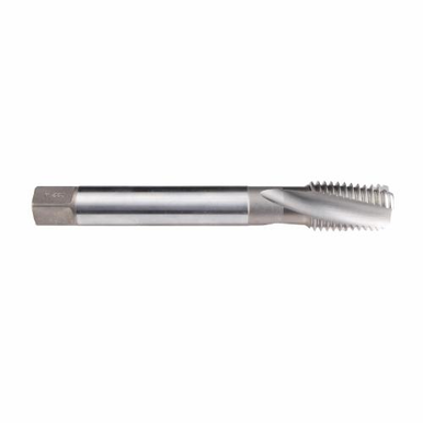 Emuge C0461000.4036 Rekord 2D-STEEL/E Form E Long Length Reduced Shank Slow Spiral Straight Flute Pipe Tap, 55 deg Thread, 15 deg Helix
