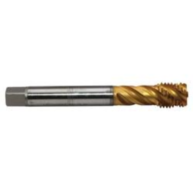 Emuge C0973700.0116 Enorm 2-Z/E-IKZ C0973700 Form E Reduced Shank Spiral Flute Tap, Right Hand Cutting, M16x2 Thread, Bottoming Chamfer, Right Hand Flute Direction, 4 Flutes, TiN Coated, HSS-E