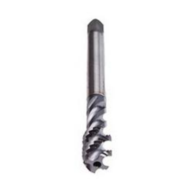 Emuge CU999400.5046 Enorm 2-Z/E-IKZ CU999400 Form E Reduced Shank Spiral Flute Tap, Right Hand Cutting, 7/16-20 Thread, Bottoming Chamfer, Right Hand Flute Direction, 4 Flutes, TiCN Coated, HSS-E