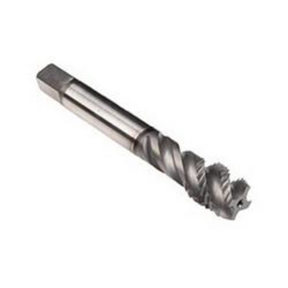 Emuge C099C400.0120 Enorm 2-Z-IKZ C099C400 Form C Reduced Shank Spiral Flute Tap, Right Hand Cutting, M20x2.5 Thread, Modified Bottoming Chamfer, Right Hand Flute Direction, 4 Flutes, GLT-1 Coated, HSS-E