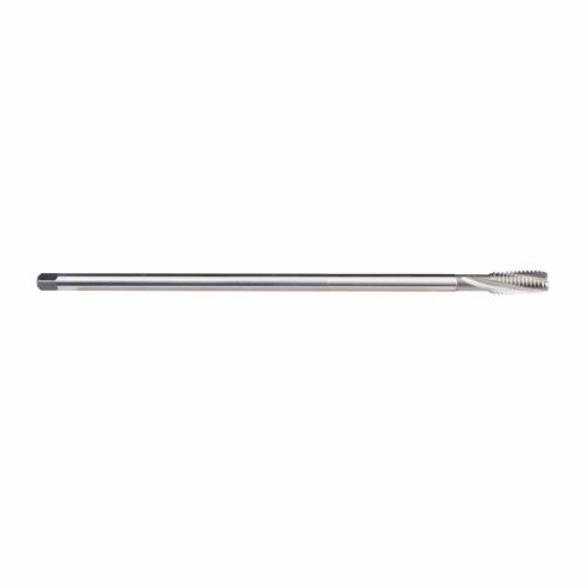 Emuge C2461000.0118 Rekord 2D-STEEL/E-LS C2461000 Extra Length Form E Reduced Shank Slow Spiral Flute Tap, Right Hand Cutting, M18x2.5 Thread, 1.5-2 Bottoming Plug Chamfer, 3 Flutes, Bright, HSS-E