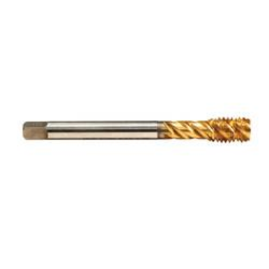 Emuge CW553700.5016 Enorm 2-SPEED IKZ CW553700 Form C Reduced Shank Spiral Flute Tap, Right Hand Cutting, 3/4-10 Thread, Modified Bottoming Chamfer, Right Hand Flute Direction, 4 Flutes, TiN Coated, HSS-E