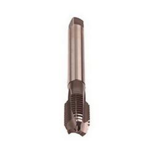 Emuge CU206511.5046 Rekord 2B-AERO CU206511 Form C Reduced Shank Spiral Point Tap, Right Hand Cutting, 7/16-20 Thread, Modified Bottoming Chamfer, 3 Flutes, NT Coated, HSS-E