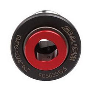 Emuge F0563319.5 EM/IKZ Imperial Quick-Change Adapter With Axial Through Coolant, 3/4 in Tap, EM03 Adapter, 0.59 in Tap Shank, 0.43 in