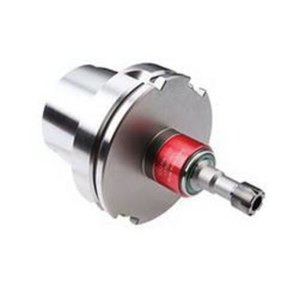 Emuge F3150C06.1 Softsynchro® Tension/Compression Tap Holder With Through Coolant, Tapered Shank, HSK-A100 Taper, ER11 Adapter, M8 Max Tap Capacity