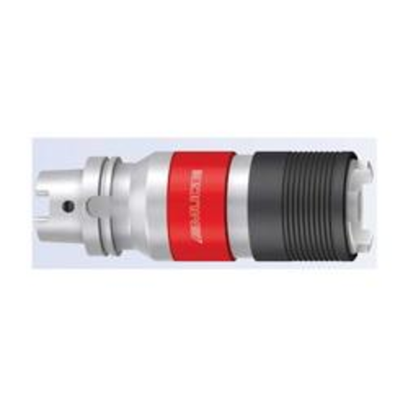 Emuge F3156C06.1 Softsynchro® Tension/Compression Tap Holder With Axial Through Coolant, Tapered Shank, HSK-A100 Taper, HE2 Adapter, M76 Max Tap Capacity