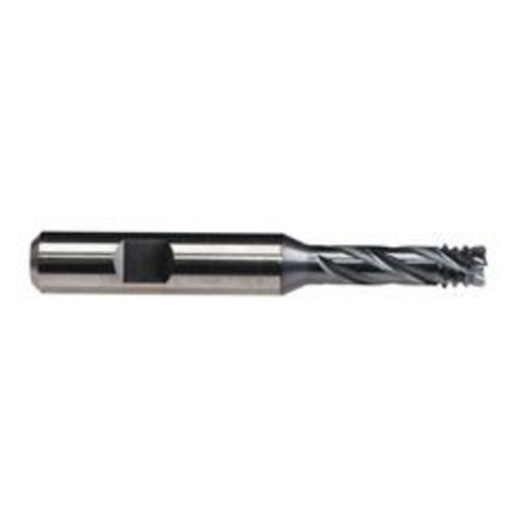 Emuge GF732257.5013 ZBGF-W Style Single Plane One Pitch Spiral Flute Thread Mill With Axial Through Coolant, 1/2-13 UNC Thread, 86 mm OAL, 4 Flutes, 12 mm Dia Shank
