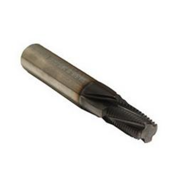 Emuge GFT8B209.9676 GFI Style Spiral Flute Thread Mill, 1/16-27, 1/8-27 NPT (API-LP) Thread, 2-1/4 in OAL, 4 Flutes, 5/16 in Dia Shank