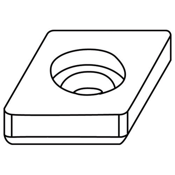 Kennametal 1147002 0.5770 in Inscribed Circle, Square Shape, Pin/Clamp Combination Cutting Unit, Shim for Indexables