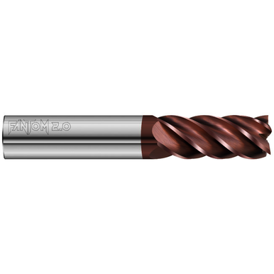Fullerton Tool 37544 Square End Mill 0.25In Milling Dia, 0.75In LOC, 2.5In OAL, 5 Flutes, Carbide