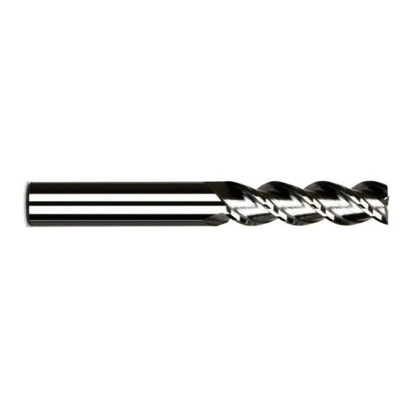 Fullerton Tool 38201 Square End Mill 0.125In Milling Dia, 0.5In LOC, 1.5In OAL, 3 Flutes, Carbide