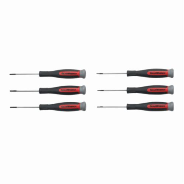 GearWrench 80056 Screwdriver Set, Imperial, 6 Pieces, Torx Tip, Black Oxide Blade